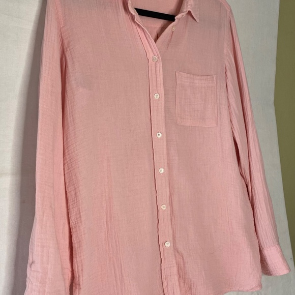J Crew Rose Pink Long Sleeve Button Up Top Size Small - Picture 5 of 11